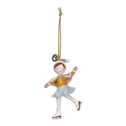 fabelab ice skate girl tree ornament